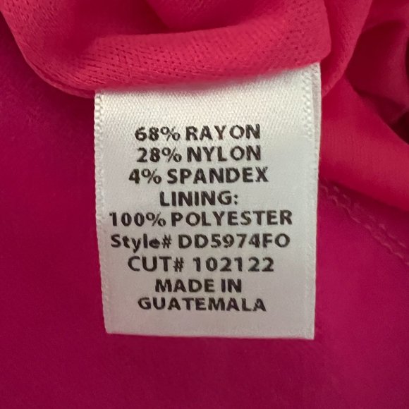 FORE Bright Pink/Orange One Shoulder Cut Out Waist Mini Dress New with Tags - Picture 8 of 8